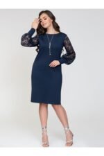 0068 SUKNELĖ SU GIPIŪRINĖMIS RANKOVĖMIS "ROŽĖS" - Image 3