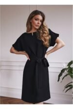 Suknelė "PUOKŠTĖ" PT linas su poliesteriu su dirželiu - Image 2