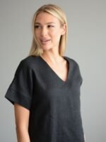 Lininė palaidinė V iškirptė