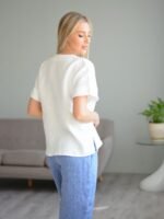 Lininė palaidinė V iškirptė