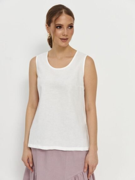 Lininė palaidinė be rankovių Ava
