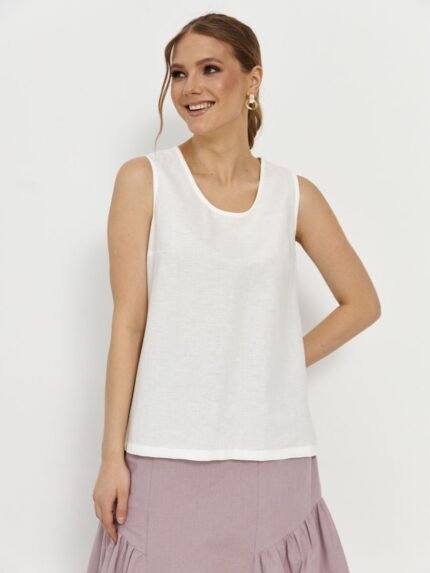 Lininė palaidinė be rankovių Ava