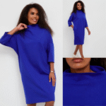 moteriska suknele su paaukstintu kaklu