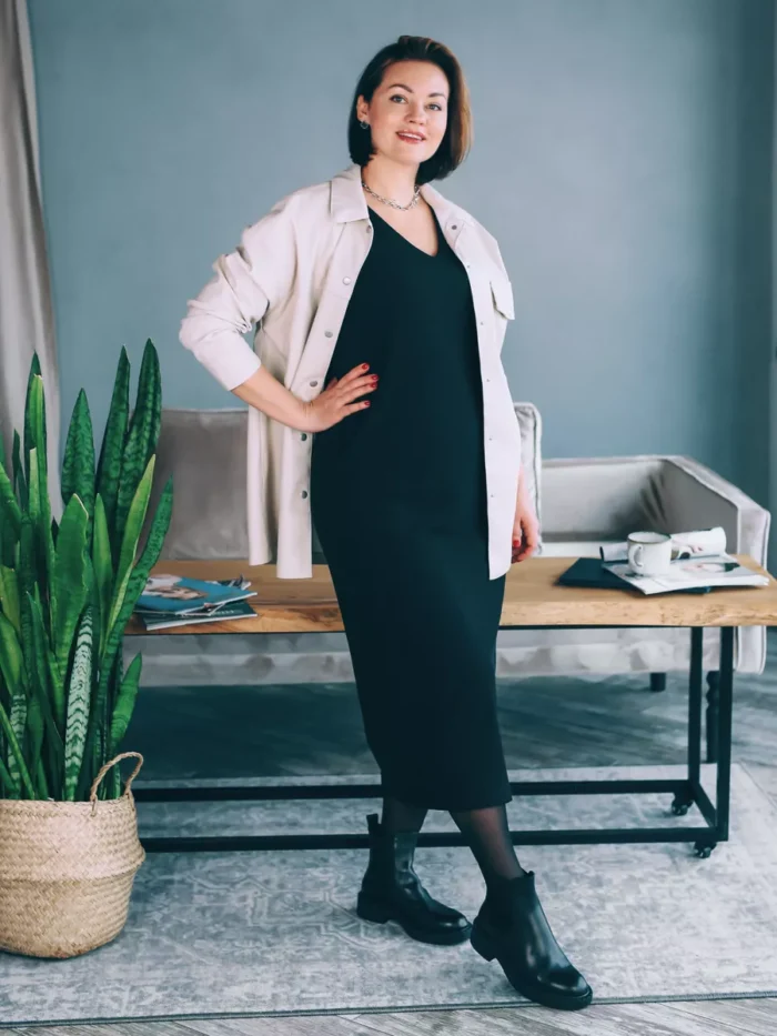 0068 Dvipusė Suknelė su dirželiu - Image 3
