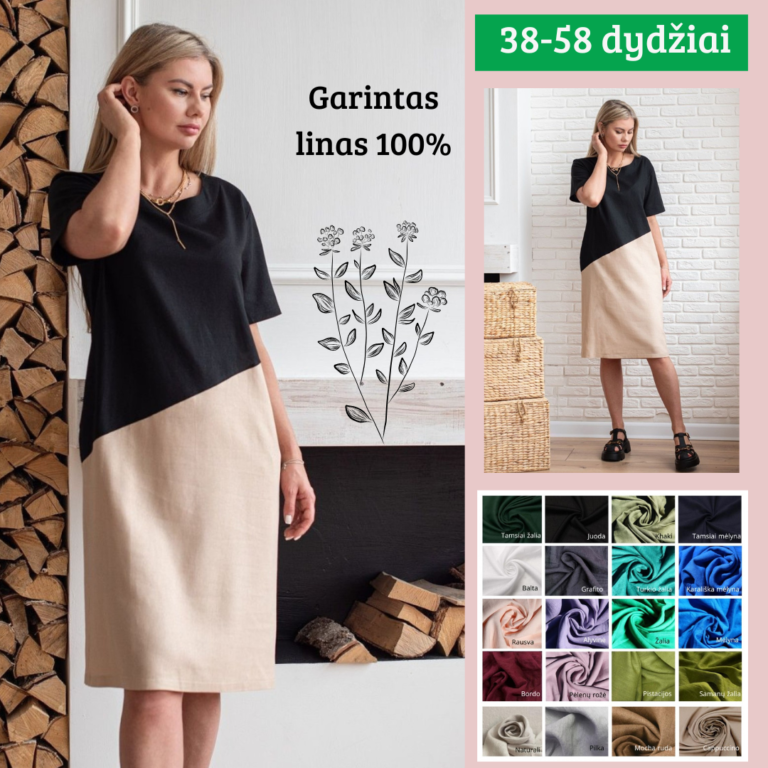 lininė suknele