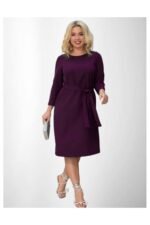 E05 suknelė su dirželiu 3/4 rankovėmis - Image 8