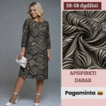 E05 3/4 Prabangaus rašto suknelė